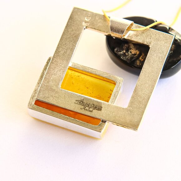 Baltic Amber Necklace- Handmade 14k Gold Plated Sterling Silver - Picture 5 of 6